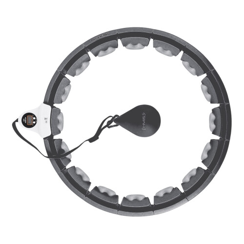 Gewichteter Hula Hoop mit Zähler, Schwarz