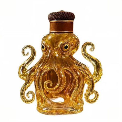 Whiskyglasflasche mit Meeresmotiv 2