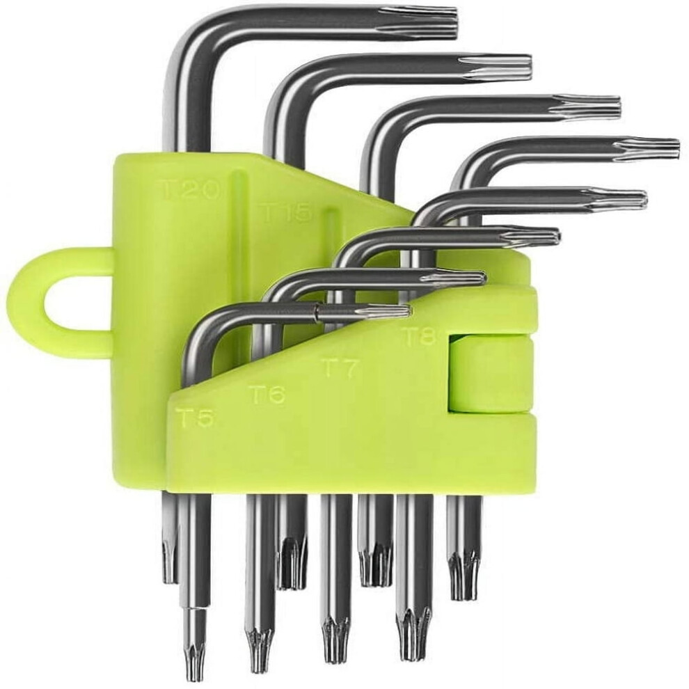 Offset Torx Wrenches 8 Piece Torx Allen Wrench Kit Star Screwdriver T5 T6 T7 T8 T9 T10 T15 T20 Wrench Sets Hand Tools Torx Hex Wrenches 9170372166657
