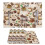 Set van 4 placemats met kaki koffie- en chocoladeprint. 1