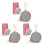 3Pcs Portable Bag with Clip Multi-Color Storage Pouch 8