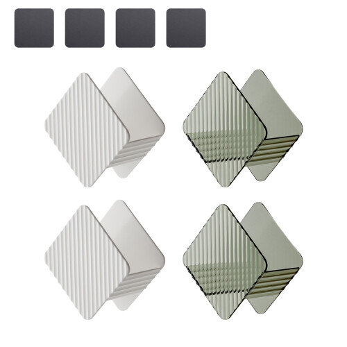 4 Pieces Magnetic Kitchen Wall Mount Storage Rack Organizer Space Saver
