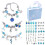 Kit de fabrication de bracelets à breloques pour filles (bleu) 1