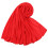 Cachecol feminino de moletom vermelho liso 1