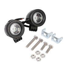 Motorcycle Auxiliary LED Fog Lights Super Bright Long Range Spot Beam Vibration Resistant Universal Fitment Adjustable Bracket Dustproof Shakeproof