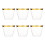 Gold Rimmed Clear Plastic Cups 9 oz 6 Pack 1