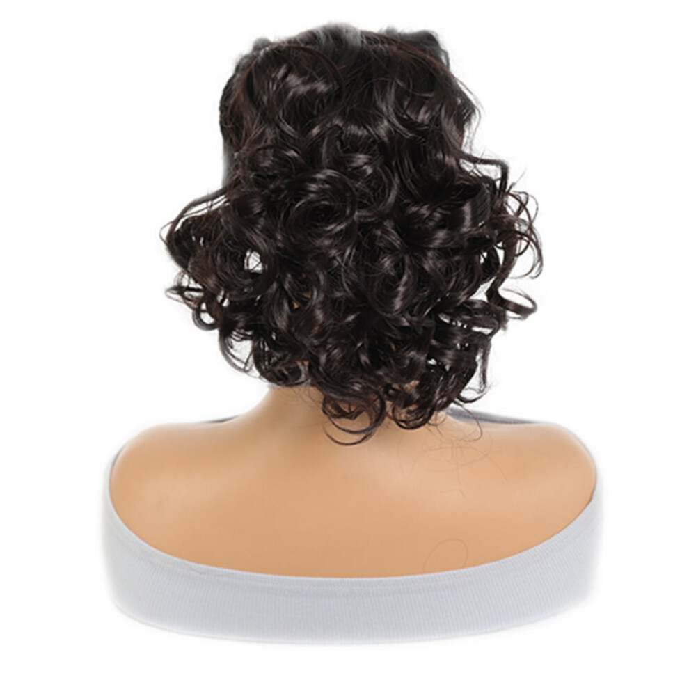 Claw Curly Ponytail Extension Clip in Short Curl Wavy Pony Hair Extension Jaw Clip on Pony Tail Synthetic Short Wave Hairpiece for Women