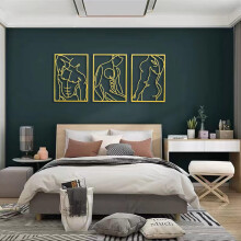 Sculpture représentant un corps masculin, décoration murale minimaliste et moderne, art abstrait en métal pour salon et chambre, œuvre d'art 3D