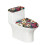 Ensemble de housse de siège de toilette à base élastique en forme de U 1