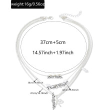 Goldene Halskette für Damen, silberner Choker mit Anhängern