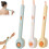 Long Handle Bath Brush Soft Hair Automatic Liquid Bath Brush Bathroom Body 4