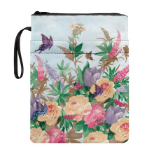 Bibelhülle mit Schmetterlings- und Blumenmuster, Aufbewahrungstasche aus Polyester, Buchhülle, Tragetasche mit dekorativem Design