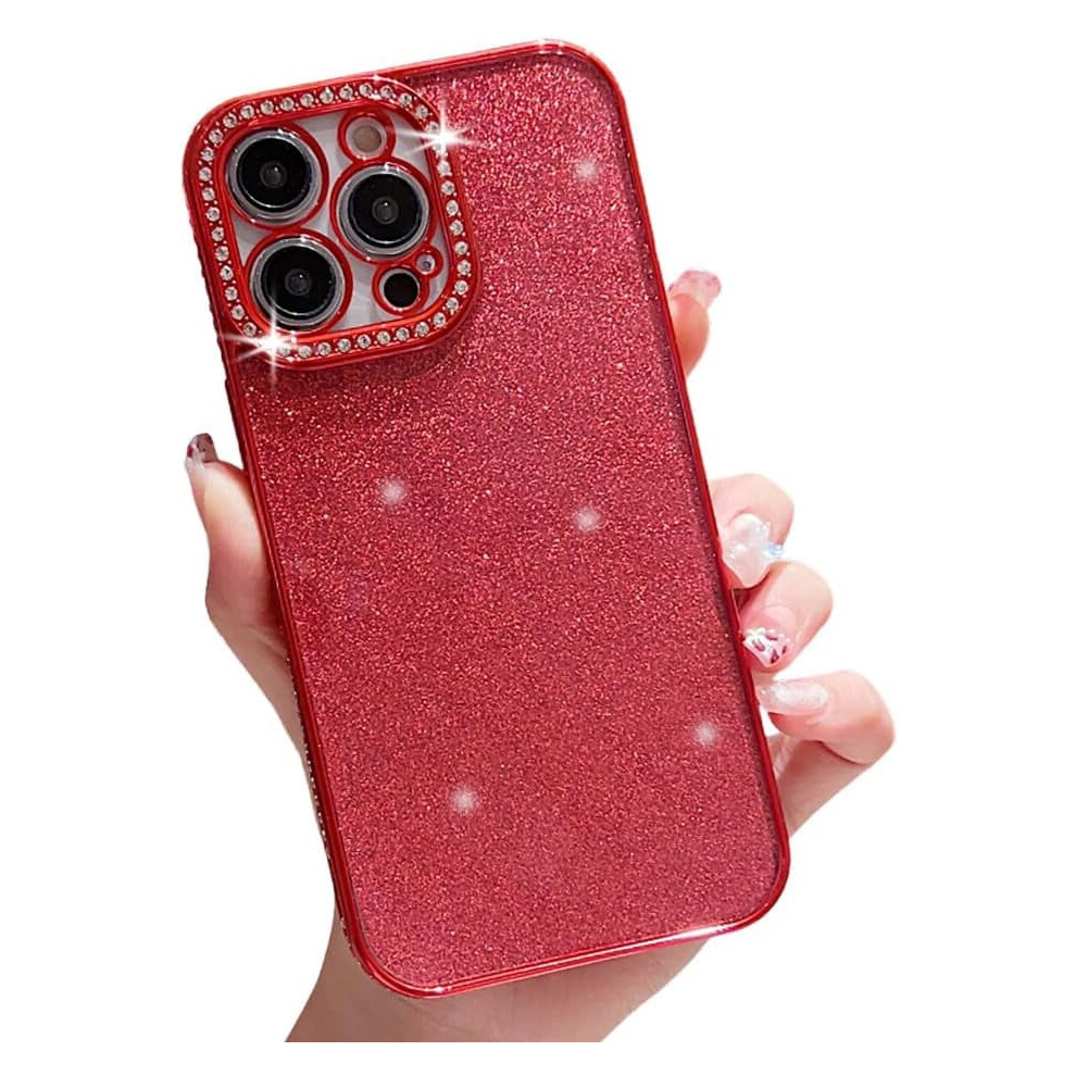 Iphone 13 Pro Max Crystal Rhinestone Case Red 9107258646095