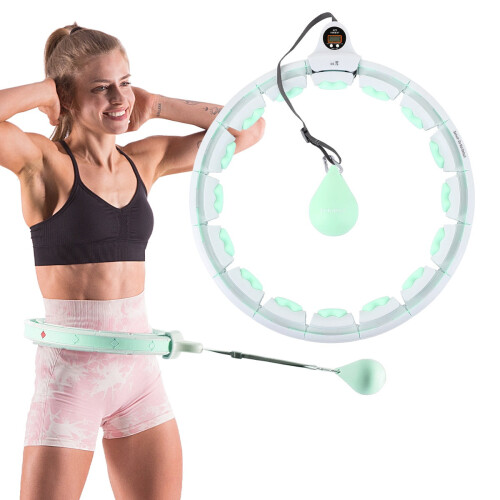 Hula Hoop verde con peso e contatore