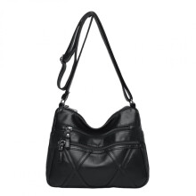 Geantă de umăr pentru femei, geantă crossbody din piele PU moale cu spațiu mare și multe buzunare, geantă ușoară cu mai multe buzunare și