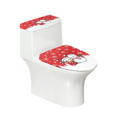 Protège-siège de toilette motif bonhomme de neige et flocons de neige (lot de 2)
