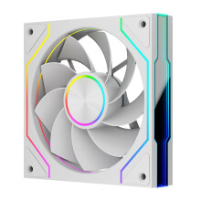 Ventilateur de boîtier d'ordinateur 12 cm Argb4Pin PWM silencieux (blanc, polarité négative)