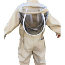 Sting Proof Beekeeper Suit with Maximum Defense, Premium Cotton Bee Suit for Apiary Use, Fireproof Gauze Fencing Veil with Ventilated Hood,