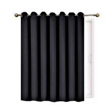 Easy Care Drapes for Large Patio Door, Machine Washable Blackout Curtains with Metal Silver Grommets for Bedroom and Living Room, Thermal Insulated