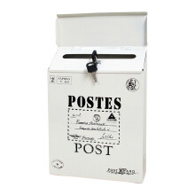 Retro Appearance Mailbox, Conveni Installation Vintage Wall Mailbox with Large Capacity and Metal Cover, Weather-Resistant Iron Construction,