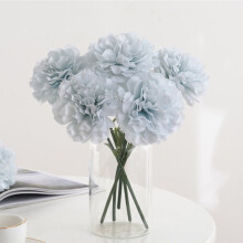 Artificial Flower Bouquet, Faux Floral for Home Wedding Decor, Handheld Flower Wall Artificial Flower, Light Blue