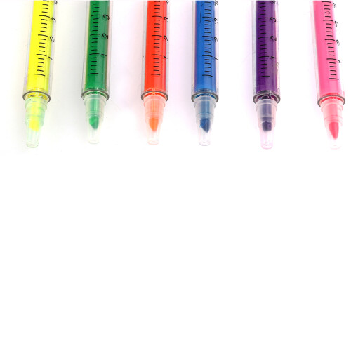 18Pcs Fluorescent Syringe Highlighter Pens for School and Office Use 2