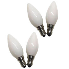 Ampoules LED de style candélabre, culot B11E12, installation facile et rapide, verre opale, blanc chaud 2700K, 4W 400LM, non dimmable, style vintage.