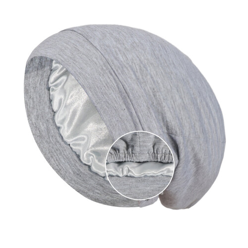 Unisex Double-Layer Beanie: Chemo Sleep Cap, Versatile Polyester Pull-On Hat for Men & Women Grey One Size 2