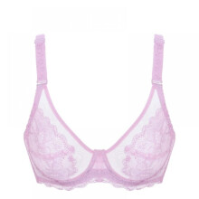 Transparenter, ungefütterter Bralette für Damen, ultradünner, weicher und bequemer Spitzen-BH mit Rückenverschluss, floraler Mesh-BH mit