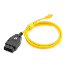 ENET Data Line for BMW E-SYS ICOM, Shield Interference Protection for Stable Communication, OBD2to Ethernet Cable Designed for F Series Diagnostics,