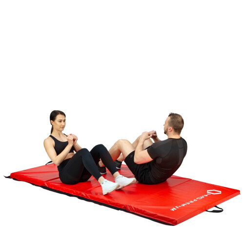 Gymnastic Foldable Mattress, 2400x1200mm, Red