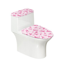 Protège-siège de toilette à bord élastique, lavable en machine, lot de 2