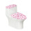Protège-siège de toilette à bord élastique, lavable en machine, lot de 2 1
