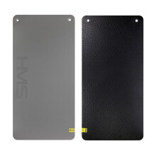 Fitnessmatte, Grau-Schwarz, Rutschfest, 6mm Dick