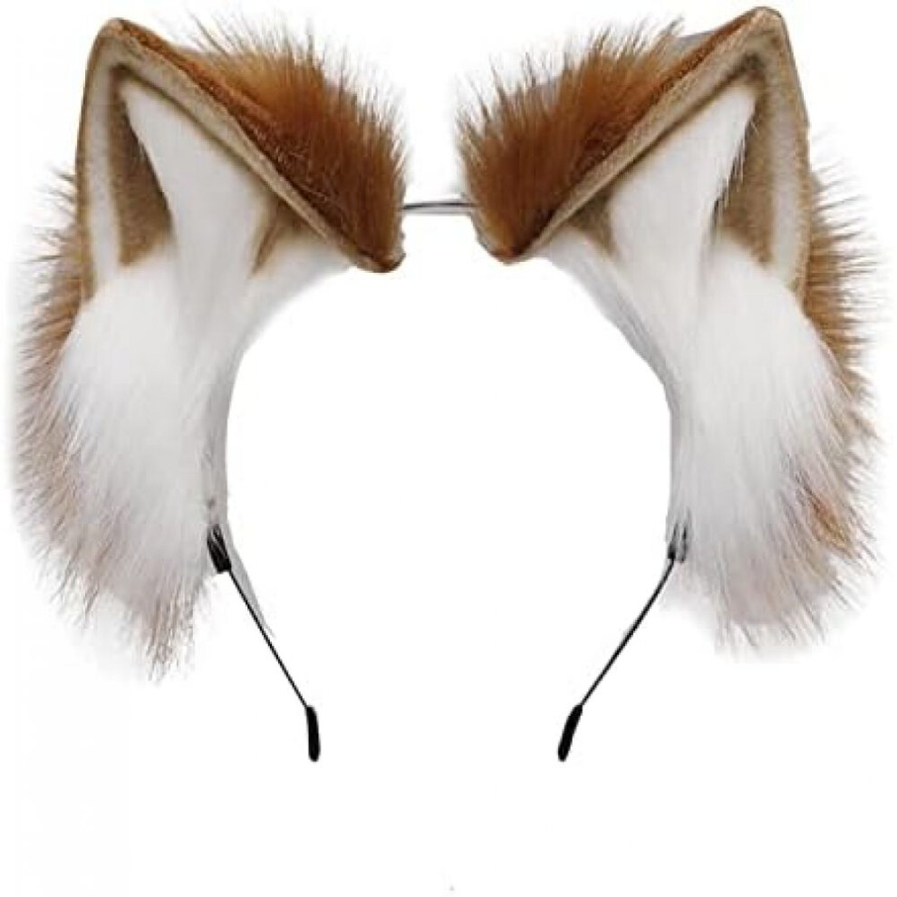 Adjustable Headband Animal Cosplay Ears, Party Costume Accessories With Cute And Realistic Appearance For Hair Decorating Accessories, Handmade Fur