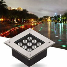 Éclairage souterrain étanche IP66 pour l'aménagement paysager, luminaires LED extérieurs encastrés dans le sol avec verre trempé et bonne