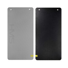 Fitnessmat, grijszwart, antislip, 6 mm dik