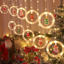 LED Fairy Lights Curtain Decor, 3M118Bulb Warm White String Lights, USB Powered8Flash Modes Waterproof for Indoor Outdoor Christmas Window