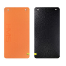 Fitnessmatte, Orange-Schwarz, Rutschfest, 6mm Dick