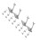 20Pcs Grey Plastic Rc Plane Stands Adjustable Model Display Holders 5
