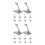20Pcs Grey Plastic Rc Plane Stands Adjustable Model Display Holders 7