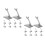 20Pcs Grey Plastic Rc Plane Stands Adjustable Model Display Holders 9