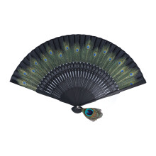 Elegant Gift Folding Hand Fan Bamboo Ribs Handmade Silk Fabric Tassel With Retro Vintage Design Lightweight Decorative Fan For Costume Performance