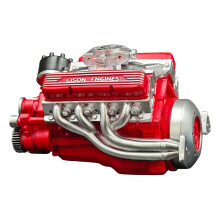 High-Performance Red Engine Model for Display | Durable Metal Construction | Perfect Gift for Car Enthusiasts | Detailed Design