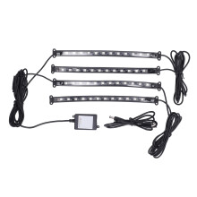 LED-nauha USB-kaapelilla vedenpitävä sarja RGB LED -auton sisätilojen tunnelmavalot auton LED-nauhavalot monivärinen musiikki auton nauhavalo
