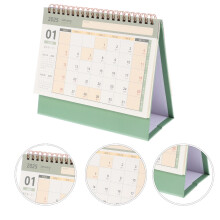 Monthly Memo Desk Calendar Green Thick Paper for Smooth Writing and Home Office Decor