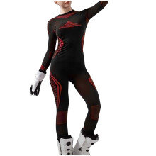 asdoklhq Womens Thermal Underwear Women Winter Round Neck Tight Skiing Sports Breathable Solid Color Keep Warm Thermal Underwear Sets Red L
