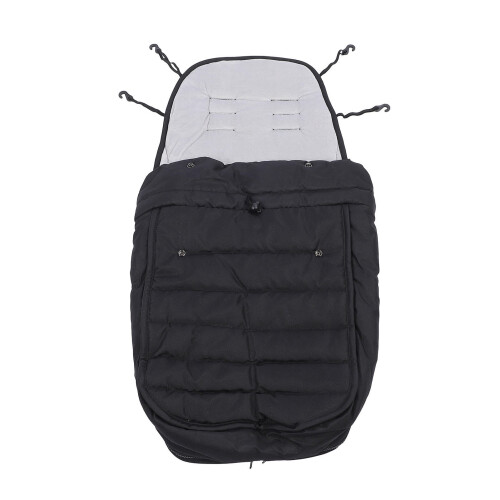 Winter Footmuff for Strollers – Thick, Wind‑Proof, Adjustable Lock, Universal Fit, Black 1