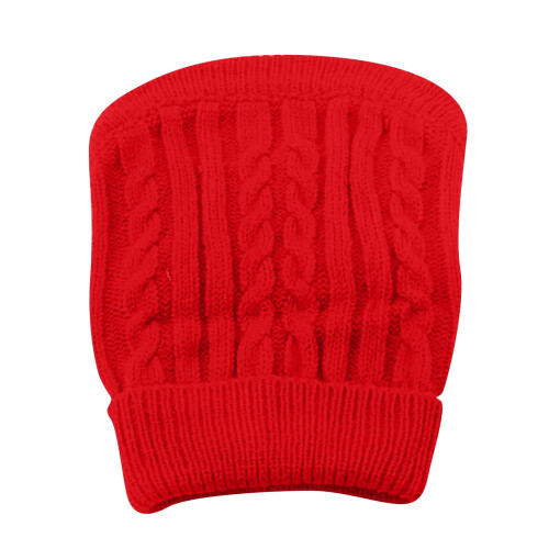 Dog Sweater Turtleneck Knitted Pullover Red S