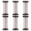 6Pcs Durable Stainless Steel Handle Fixer Screws Silver Kit 1